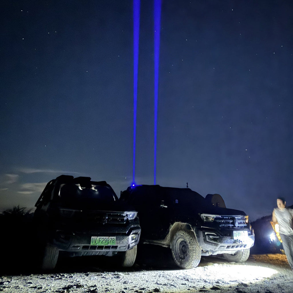Waterproof LED Flagpole Navigation Light – 15W Blue Green Wide-Voltage Auxiliary Spotlight for Off-Road Cars, Trucks, Boats and Outdoor Visibility