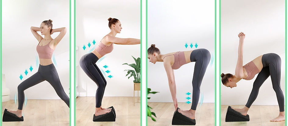 Yoga Bricks Squat Wedge Blocks – Adjustable Non-Slip Slant Boards for Stretching, Strength Training and Improved Flexibility Support