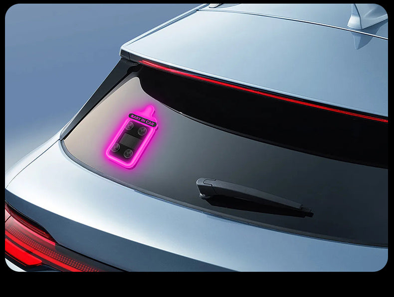 Solar Car Decorative Warning Lights – LED Ambient Bottle Lights for Triangle and Rear Windows with Eye-Catching Automotive Safety Styling