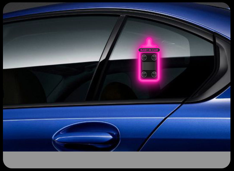 Solar Car Decorative Warning Lights – LED Ambient Bottle Lights for Triangle and Rear Windows with Eye-Catching Automotive Safety Styling