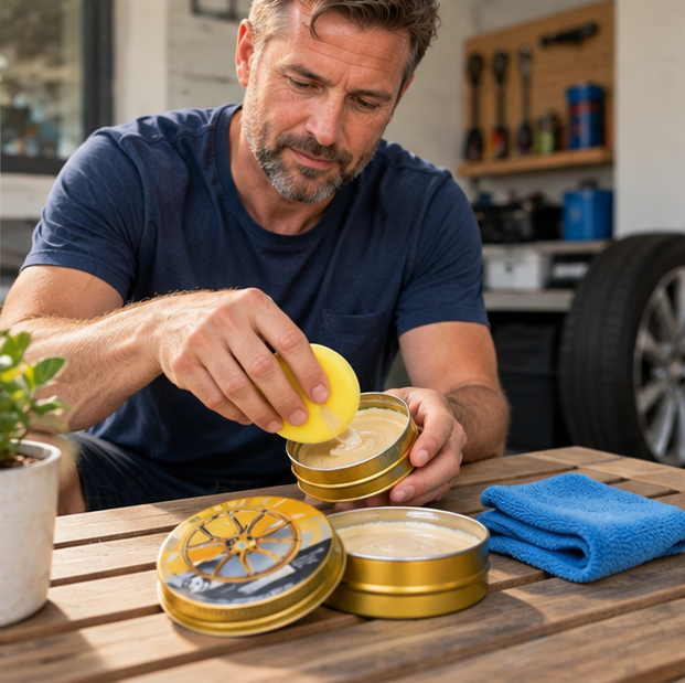 Car Wheel Rim Scratch Repair Paste – Aluminum and Steel Hub Restoration Compound for Tire Rim Paint Touch-Up, Dent Care and Refinishing