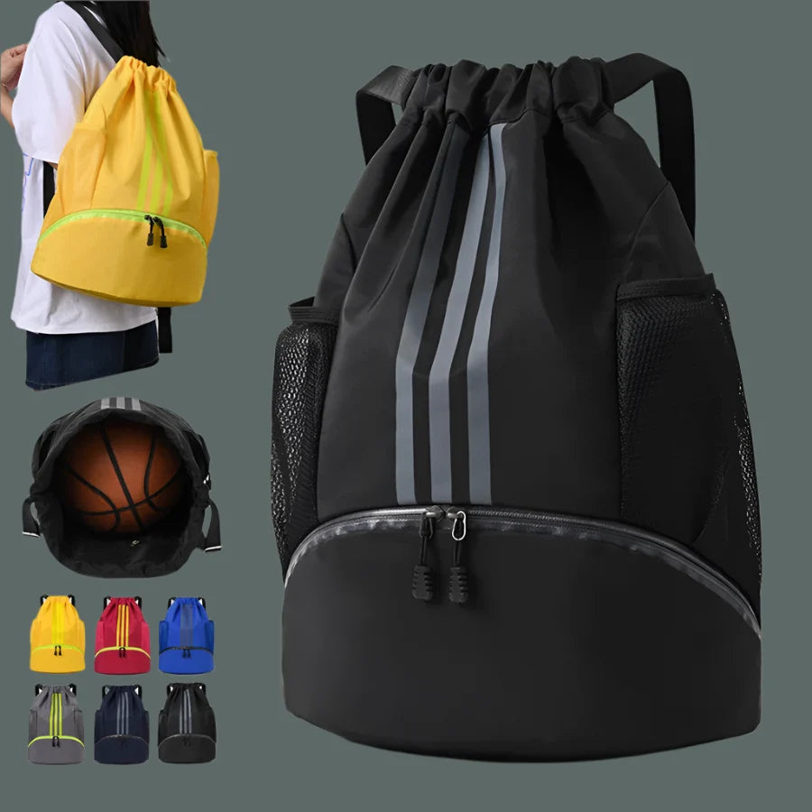 Drawstring Gym Backpack for Men & Women – Fitness, Soccer & Basketball Storage Bag Perfect for Sports Training & Outdoor Adventures