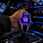 Seven-Color LED Crystal Shift Knob – Universal Illuminated Gear Shifter Handle Compatible with 8mm, 10mm and 12mm Shift Rods
