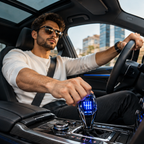 Seven-Color LED Crystal Shift Knob – Universal Illuminated Gear Shifter Handle Compatible with 8mm, 10mm and 12mm Shift Rods