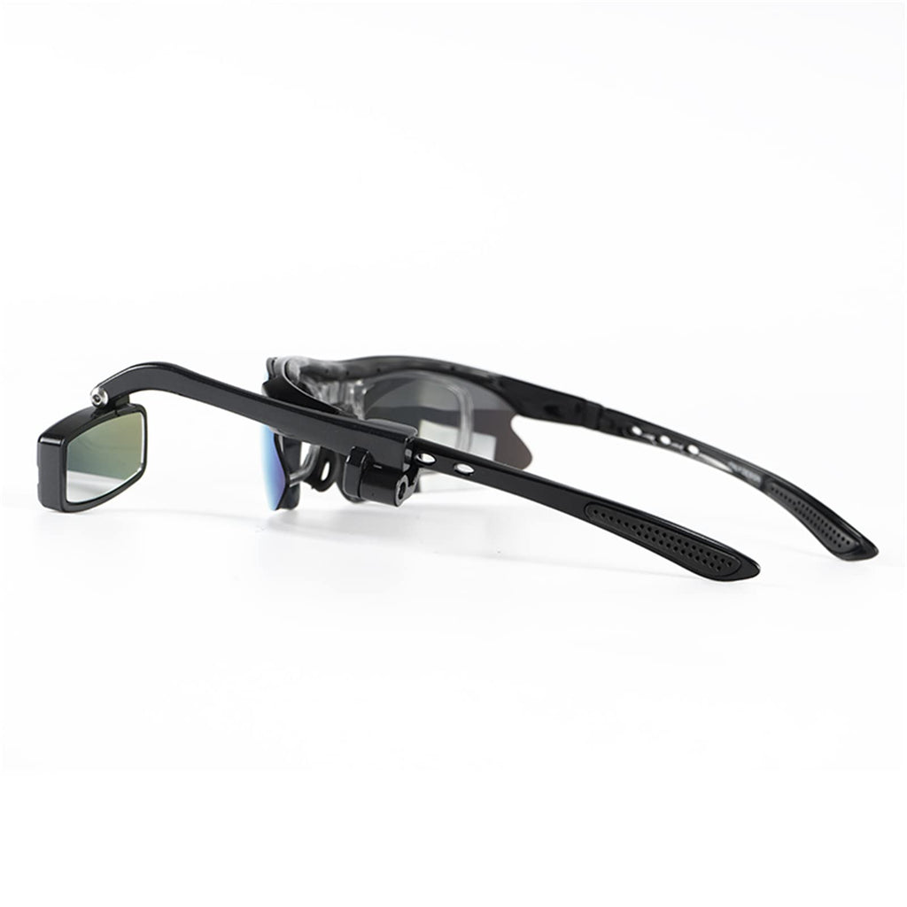 Bike Rearview Mirror Glasses – Mini Cycling Mirror for Helmet or Eyewear with Enhanced Road Safety Visibility