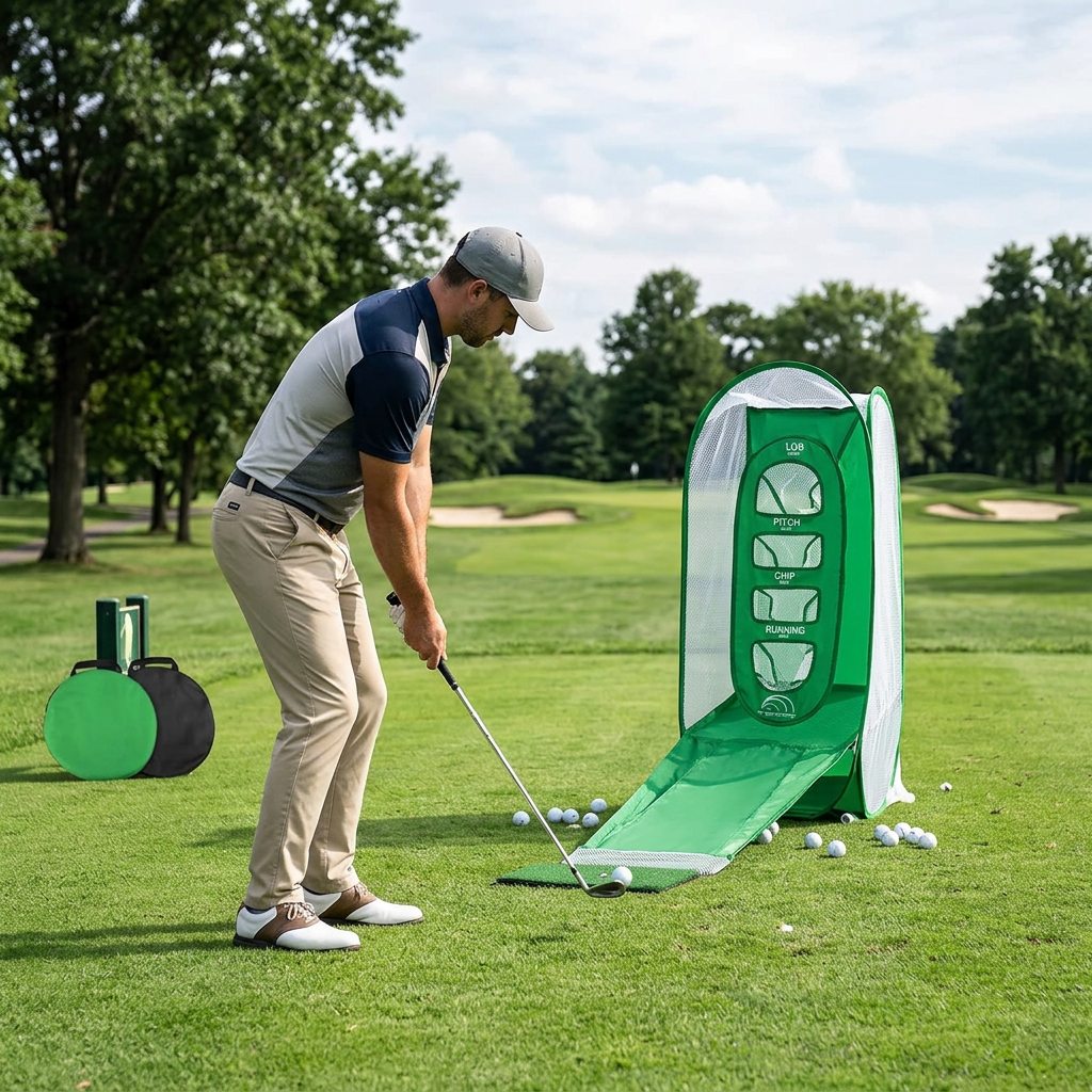 PGM Golf Swing Practice Net – Cutting Practice Trainer for Backyard Golf Drills, Swing Technique and Convenient Home Training