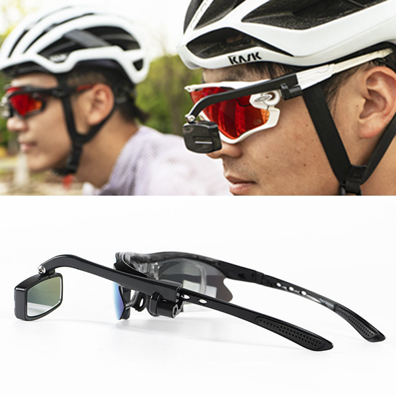 Bike Rearview Mirror Glasses – Mini Cycling Mirror for Helmet or Eyewear with Enhanced Road Safety Visibility