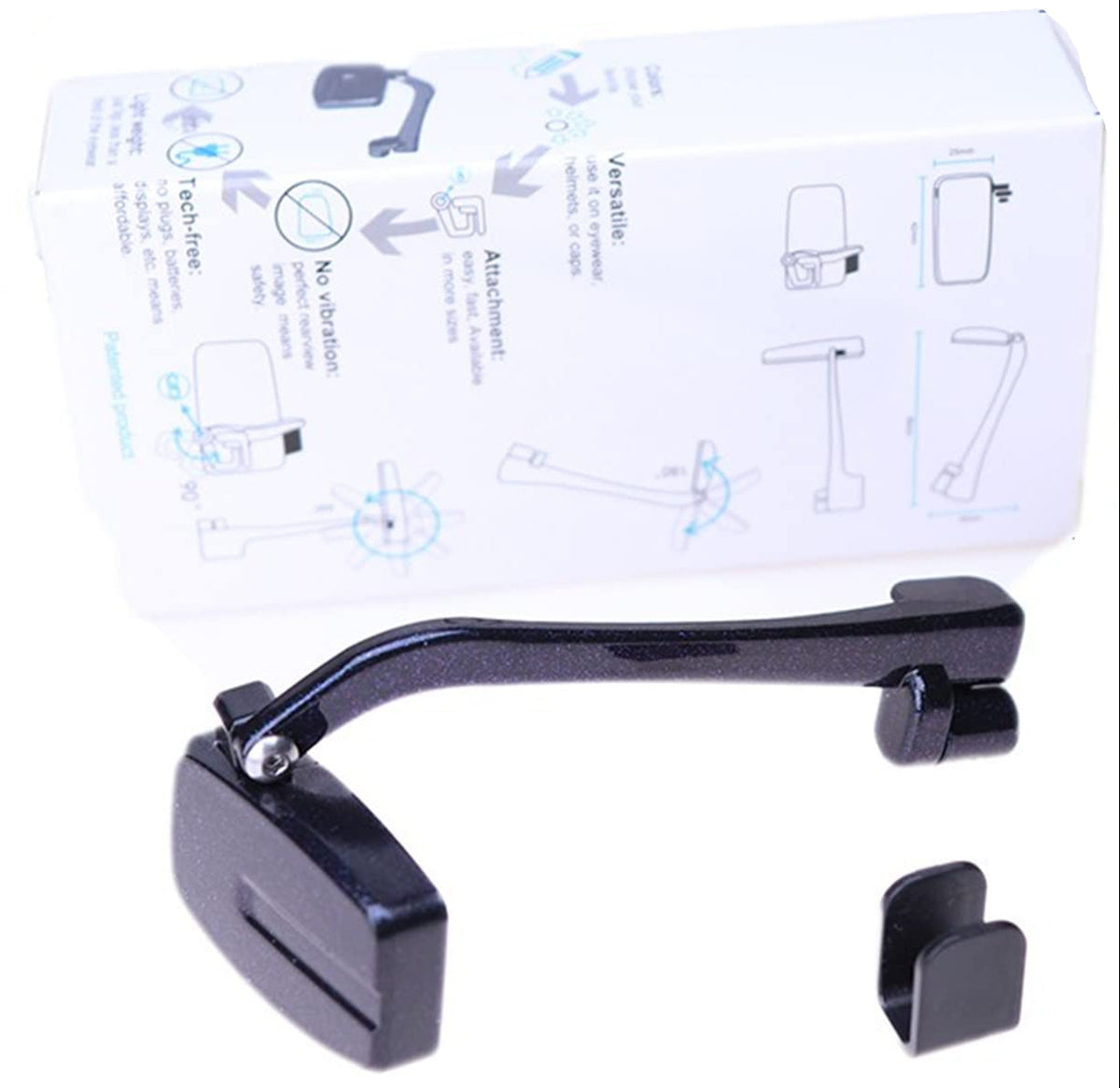 Bike Rearview Mirror Glasses – Mini Cycling Mirror for Helmet or Eyewear with Enhanced Road Safety Visibility