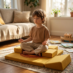 Foldable Meditation Cushion – Ergonomic Tri-Fold Yoga Kneeling Seat and Portable Floor Mat for Zen Practice, Cross-Legged Sitting and Relaxation