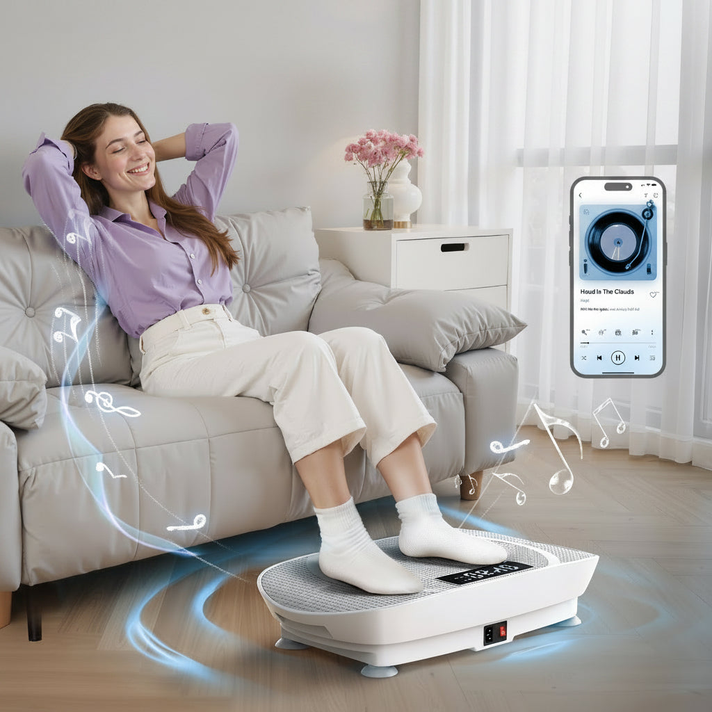 Vibration Plate Fitness Machine - Full Body Workout Power Vibrate Platform for Weight Loss, Muscle Toning and Home Gym Exercise Equipment