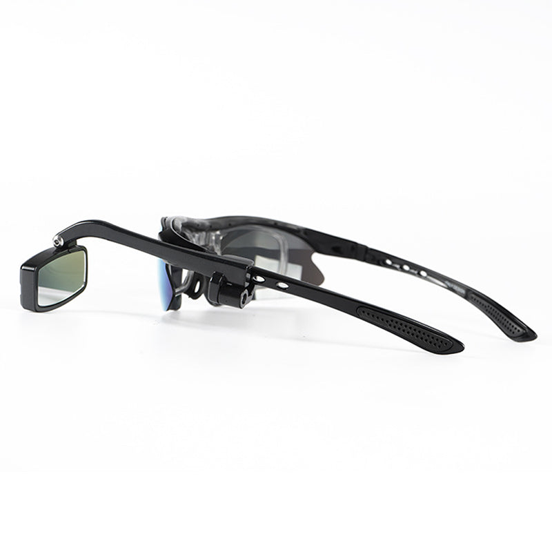 Bike Rearview Mirror Glasses – Mini Cycling Mirror for Helmet or Eyewear with Enhanced Road Safety Visibility