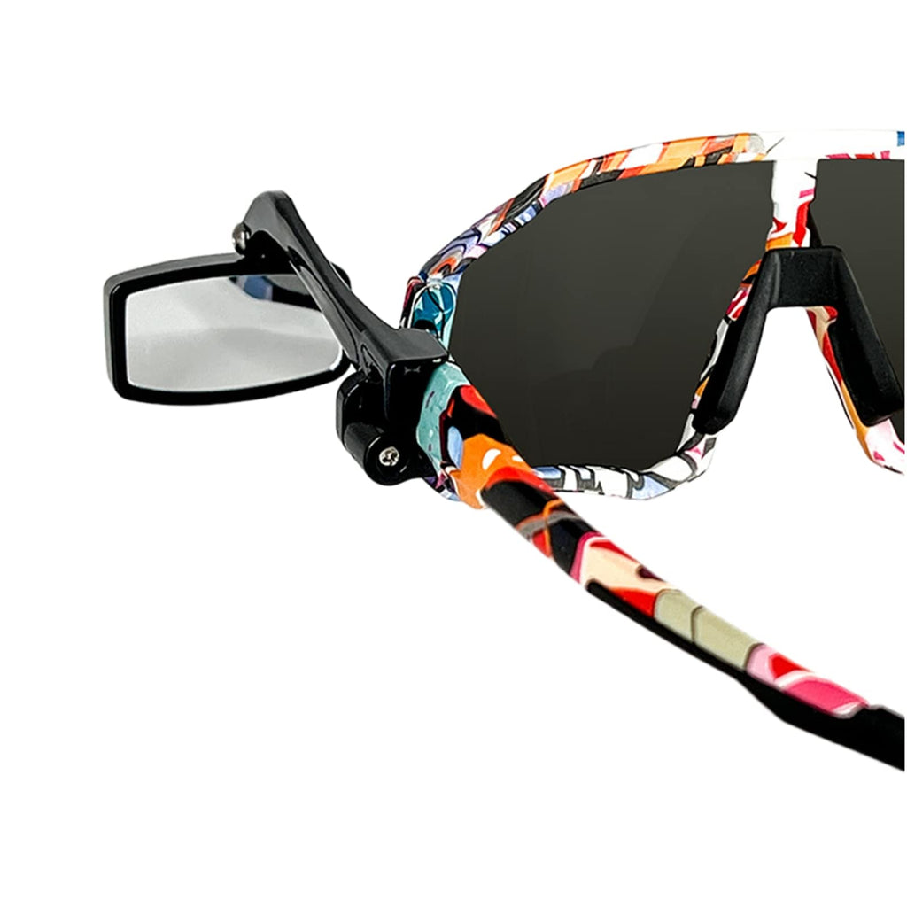 Bike Rearview Mirror Glasses – Mini Cycling Mirror for Helmet or Eyewear with Enhanced Road Safety Visibility