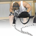 Neck Training Harness Strap - Adjustable Head and Neck Strength Exercise Gear for Gym Fitness Muscle Building and Resistance Workouts