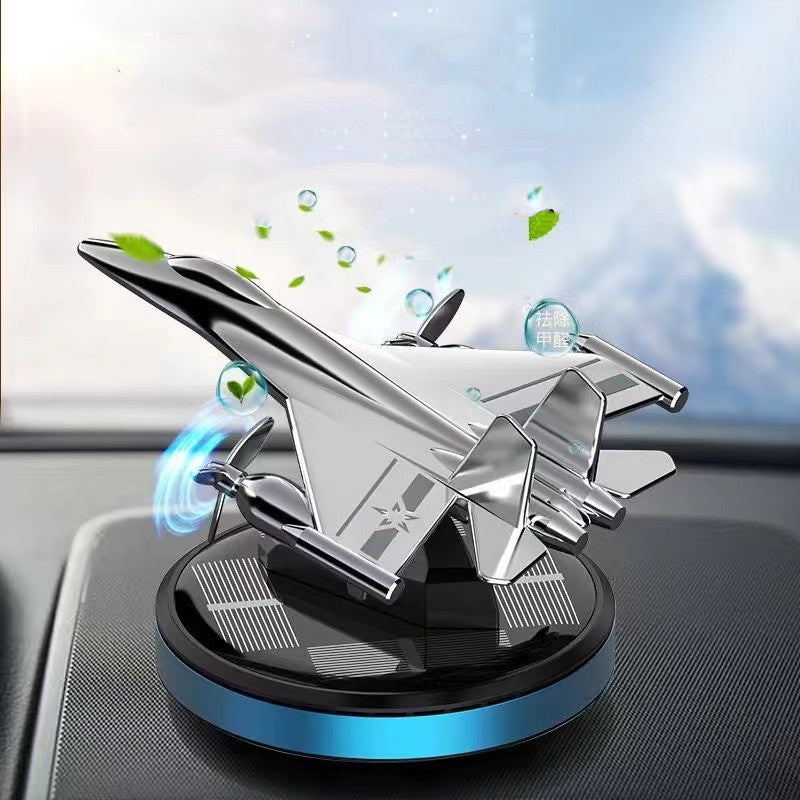 Car Solar Rotary Aircraft Air Purifier – Solar Powered Aromatherapy Perfume Diffuser Air Cleaner with 360° Rotation for Fresh Interior Fragrance