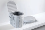 Portable Folding Camping Toilet Seat – Travel Bucket Toilet with Lid for Car Trips, Emergency Outdoor Camping Toilet for Hiking, Fishing and Road Travel