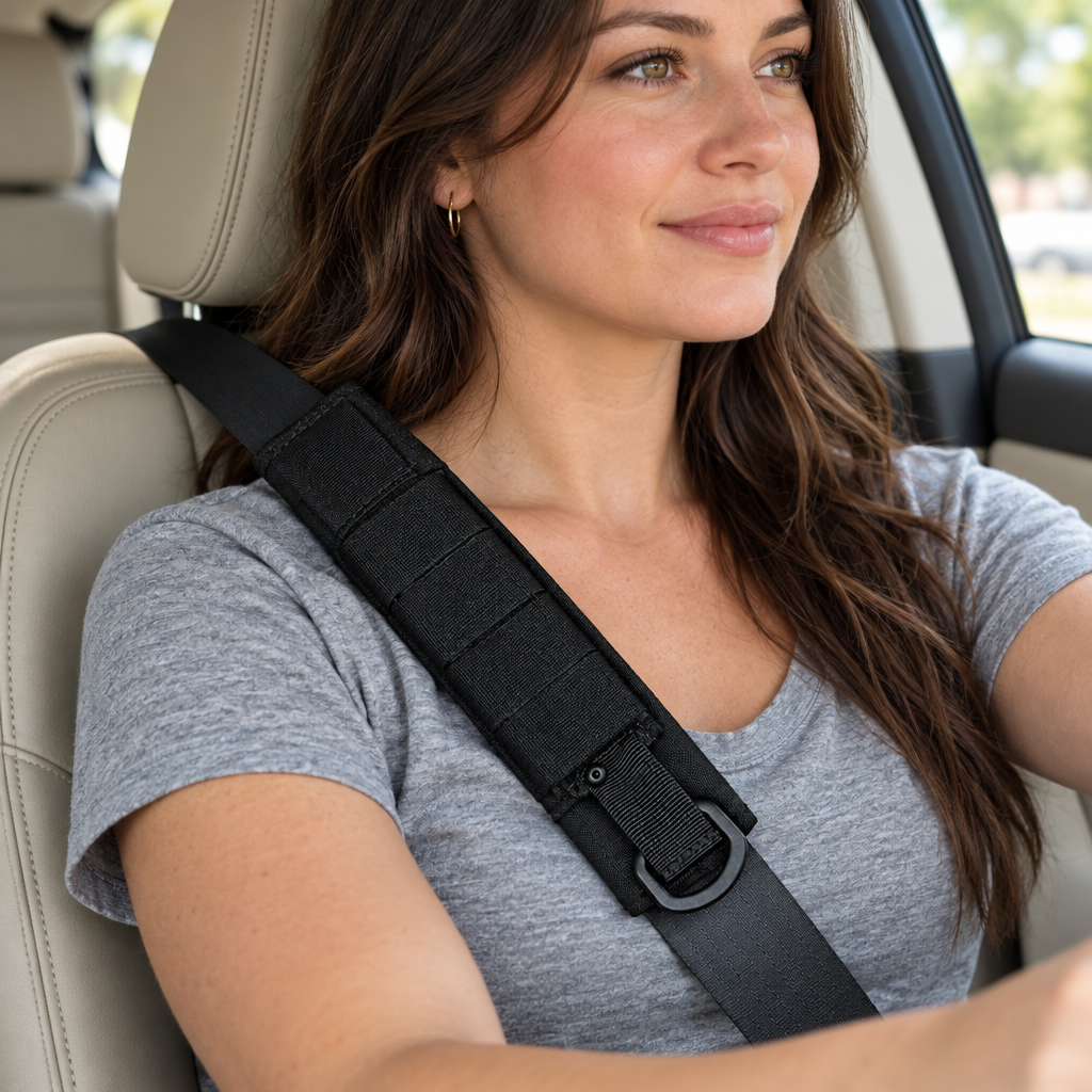 Tactical MOLLE Car Seat Belt Organizer – Universal Modular Storage Sheath for Vehicle Interiors, Compact Gear Carry and Everyday Road Accessories