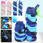 Silicone Foldable Water Bottle – Portable Leak-Proof Collapsible Cup for Outdoor Travel Camping Sports Hydration Solution