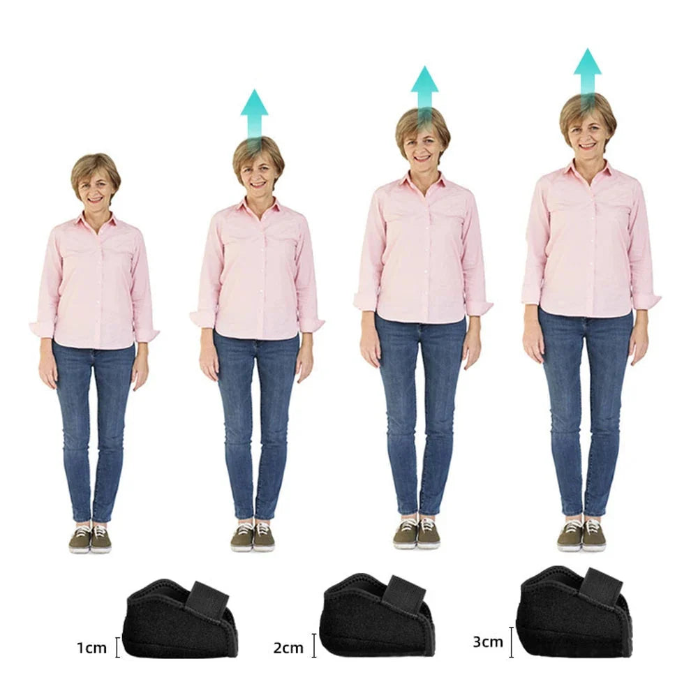 Silicone Heel Pads – Invisible Height Increase Insoles with Arch Support, Comfortable Foot Cushion for Pain Relief