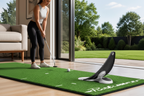 Portable Golf Putter Alignment Tool – Foldable Indoor and Outdoor Practice Holder with Triple Aim Points for Stable, Accurate Putting Training