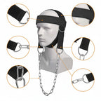Neck Training Harness Strap - Adjustable Head and Neck Strength Exercise Gear for Gym Fitness Muscle Building and Resistance Workouts