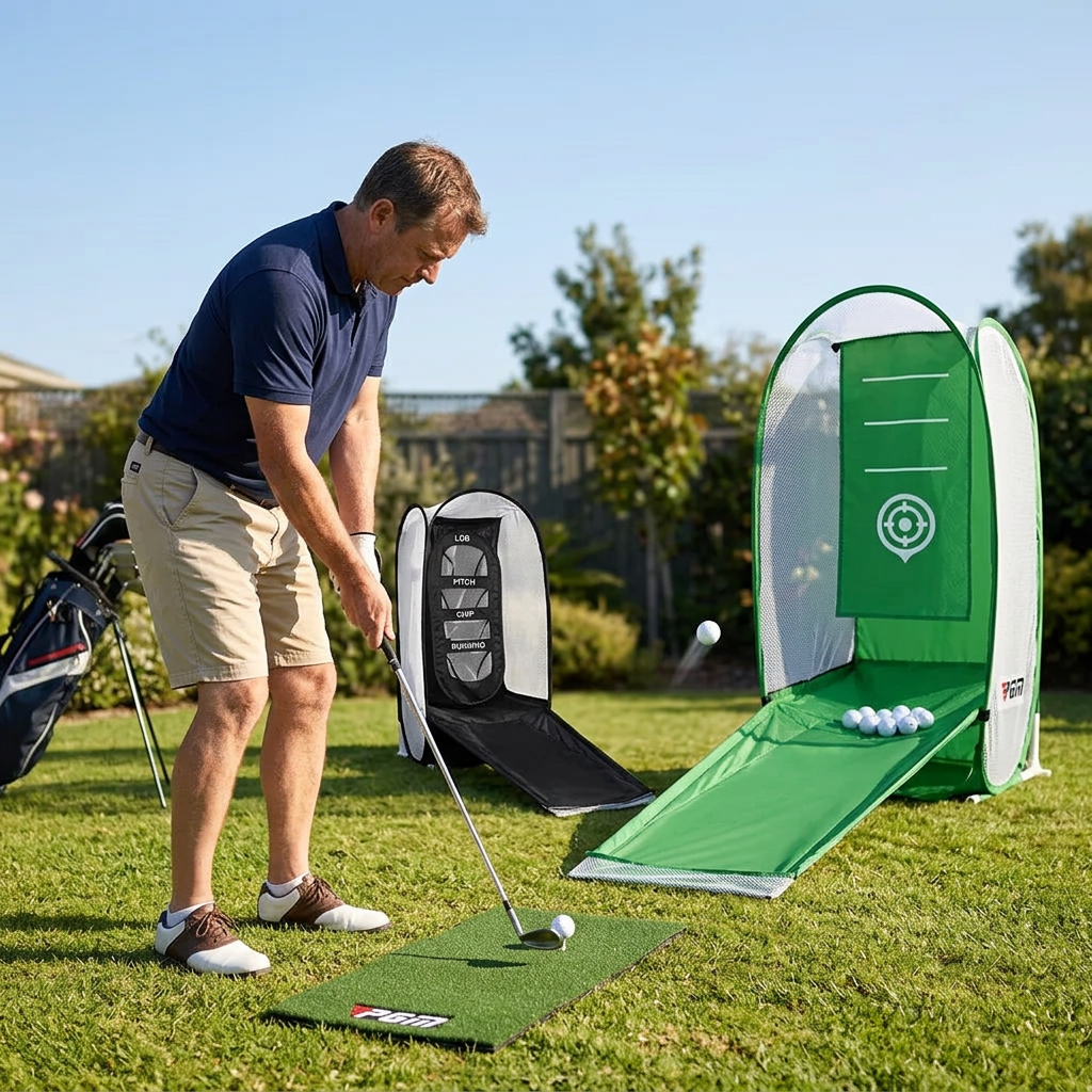 PGM Golf Swing Practice Net – Cutting Practice Trainer for Backyard Golf Drills, Swing Technique and Convenient Home Training