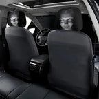 Scary Halloween Car Headrest Cover – Printed Creepy Face Seat Protector for Funny Vehicle Decorations, Haunted Themes and Spooky Seasonal Styling