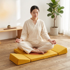 Foldable Meditation Cushion – Ergonomic Tri-Fold Yoga Kneeling Seat and Portable Floor Mat for Zen Practice, Cross-Legged Sitting and Relaxation