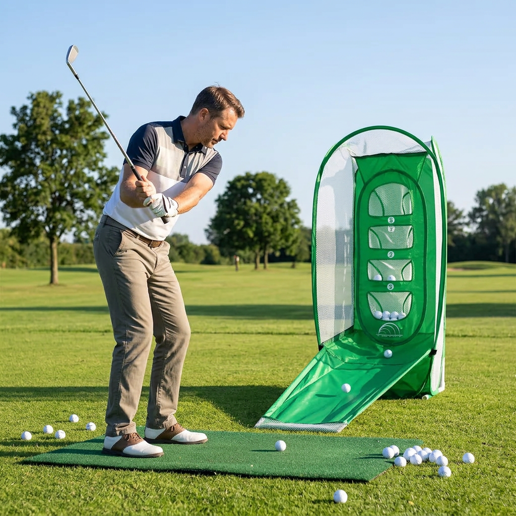 PGM Golf Swing Practice Net – Cutting Practice Trainer for Backyard Golf Drills, Swing Technique and Convenient Home Training