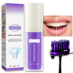 Purple Whitening Toothpaste – 5D Pro-Grade Color-Correcting Teeth Whitening Toothpaste & Fresh Breath Oral Care