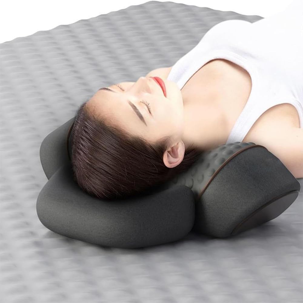 Electric Heated Neck Massage Pillow – Soothing Vibration & Memory Foam for Deep Relaxation