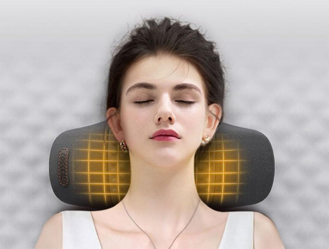 Heated Waist Support Pillow – Vibrating Massage Sleep Pad for Lumbar Pain Relief & Comfort