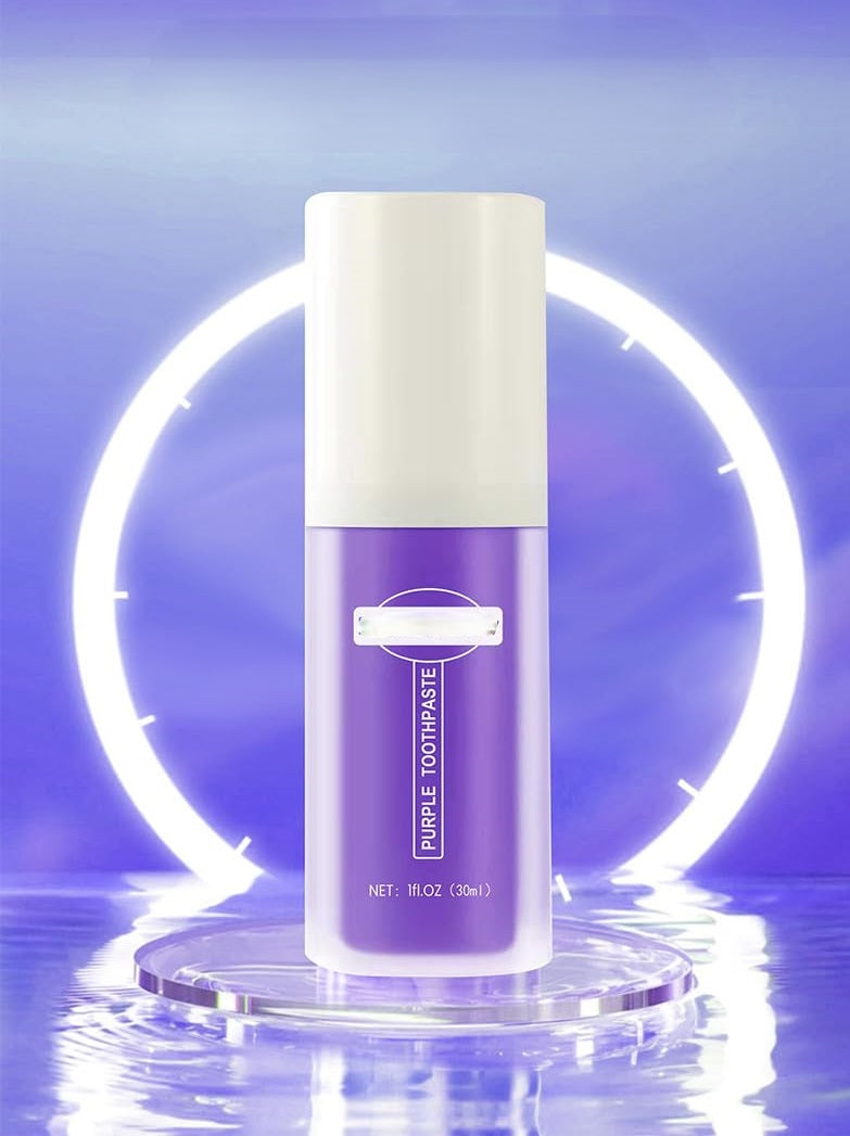 Purple Whitening Toothpaste – 5D Pro-Grade Color-Correcting Teeth Whitening Toothpaste & Fresh Breath Oral Care