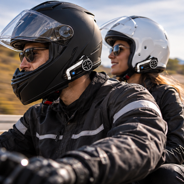 PRO Motorcycle Intercom – Bluetooth Helmet Headset with Video Recording, Wireless Communication and Hands-Free Riding Connectivity