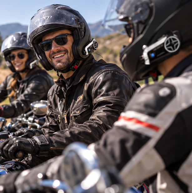 PRO Motorcycle Intercom – Bluetooth Helmet Headset with Video Recording, Wireless Communication and Hands-Free Riding Connectivity