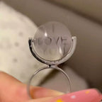 Rotating Disc I Love You Couple Ring