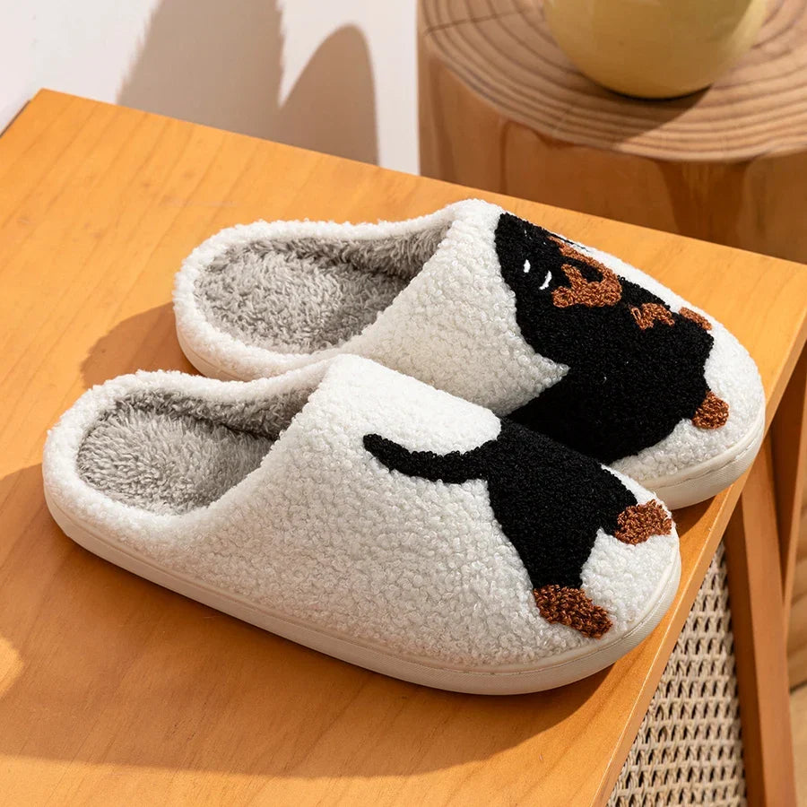 Cozy Dog Pattern Indoor Slippers