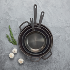 10" Smooth Cast Round Pre-Seasoned Cast Iron Skillet Fry Pan
