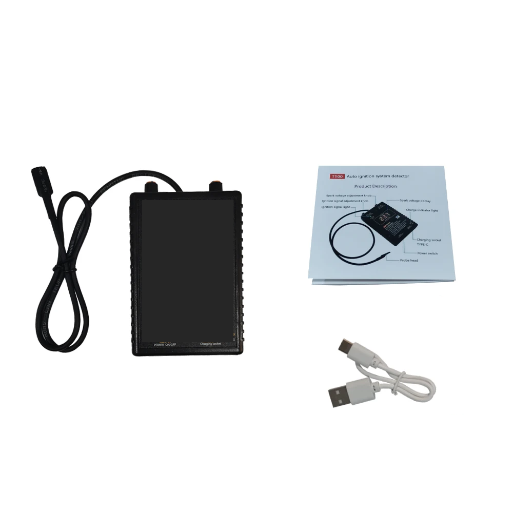 Auto Ignition System Detector – 12V 24V Spark Plug T100 Ignition Signal Tester for Automotive Diagnostics and Engine Performance Testing