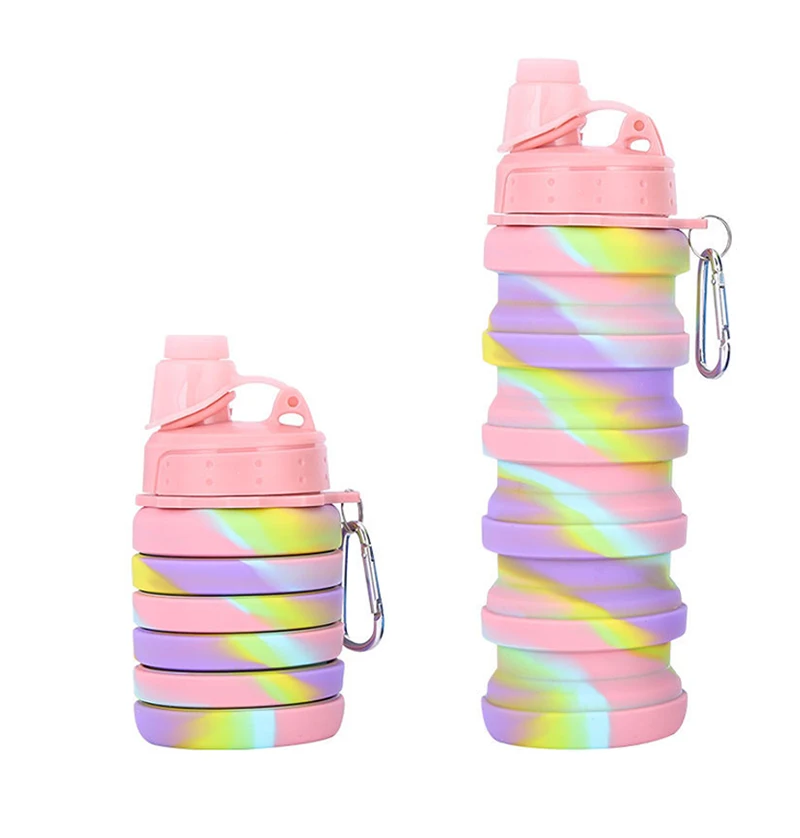 Silicone Foldable Water Bottle – Portable Leak-Proof Collapsible Cup for Outdoor Travel Camping Sports Hydration Solution