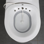 Foldable Sitz Bath for Postpartum and Everyday Use - Collapsible Over-Toilet Soaking Basin with Bulb Rinse Pump and Flat-Fold Storage