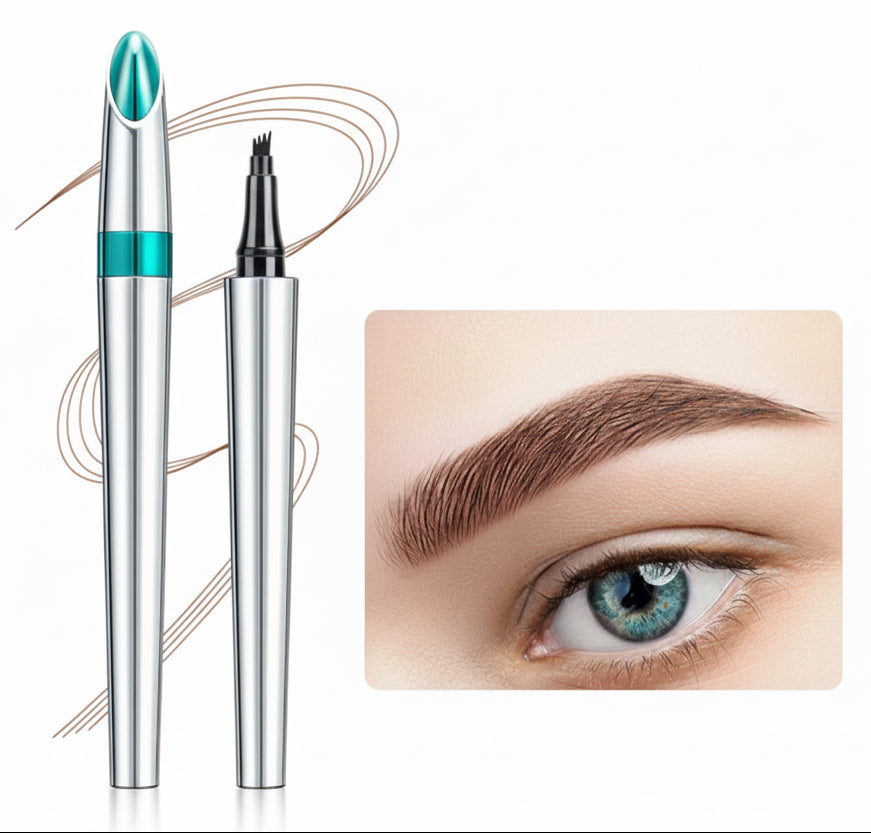 Waterproof Eyebrow Pen - Ultra Fine Microblading Brow Pencil with Long Lasting Smudge Proof Formula, Natural Makeup Essential for Daily Beauty