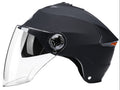 LED Motorcycle Helmet – Rechargeable Lighted Moped and Electric Scooter Helmet for Men and Women with Protective Double Visor