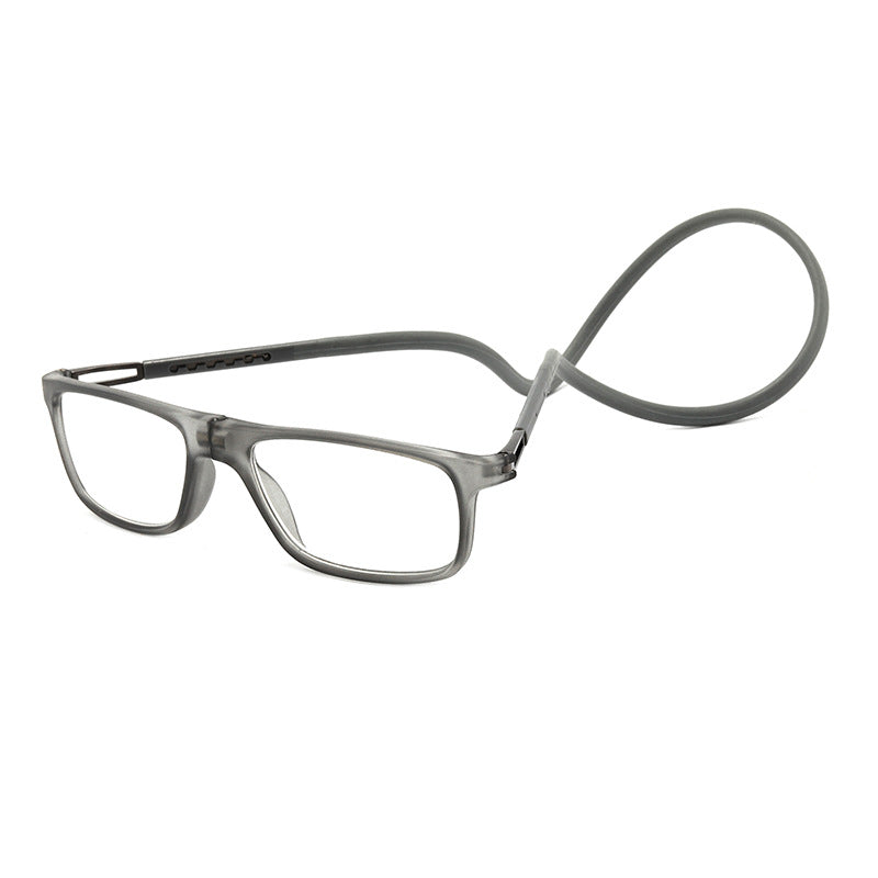 Magnet Hanging Neck Reading Glasses – Anti-Blue Light Ultra-Light Portable Square Presbyopic Spectacles for Men and Women Everyday Use