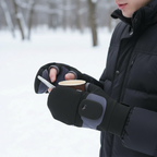 Rechargeable Heated Motorcycle Gloves – Waterproof Winter Riding Gloves with Three Heat Levels, Anti Slip Grip and Washable Design