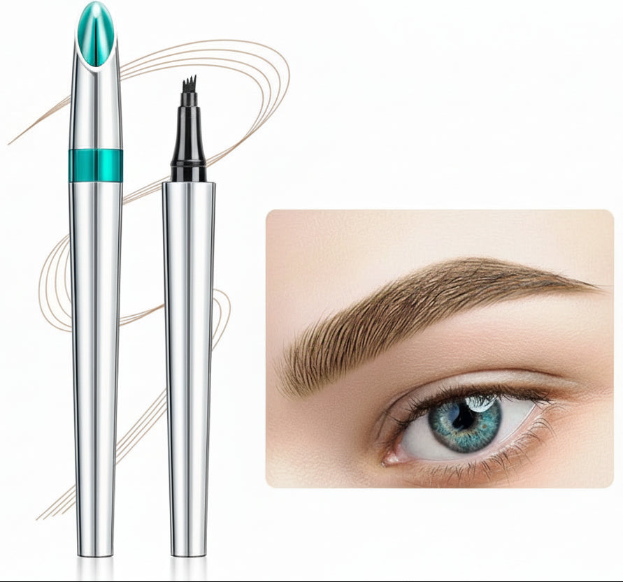 Waterproof Eyebrow Pen - Ultra Fine Microblading Brow Pencil with Long Lasting Smudge Proof Formula, Natural Makeup Essential for Daily Beauty