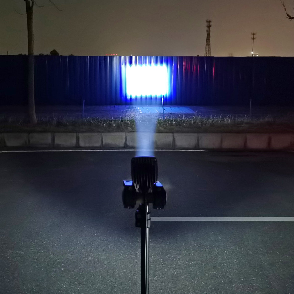 Waterproof LED Flagpole Navigation Light – 15W Blue Green Wide-Voltage Auxiliary Spotlight for Off-Road Cars, Trucks, Boats and Outdoor Visibility