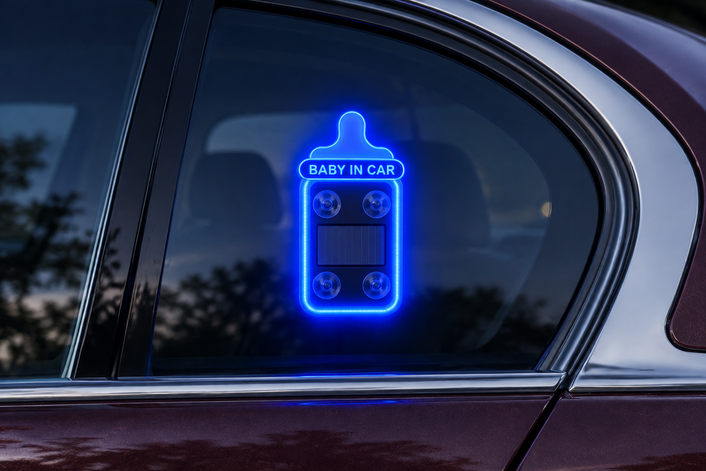 Solar Car Decorative Warning Lights – LED Ambient Bottle Lights for Triangle and Rear Windows with Eye-Catching Automotive Safety Styling