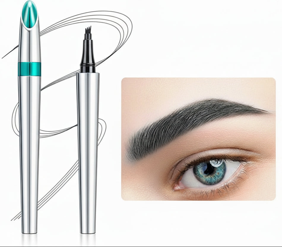 Waterproof Eyebrow Pen - Ultra Fine Microblading Brow Pencil with Long Lasting Smudge Proof Formula, Natural Makeup Essential for Daily Beauty