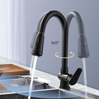 Modern kitchen faucet with touch sensor and pull-out spray head