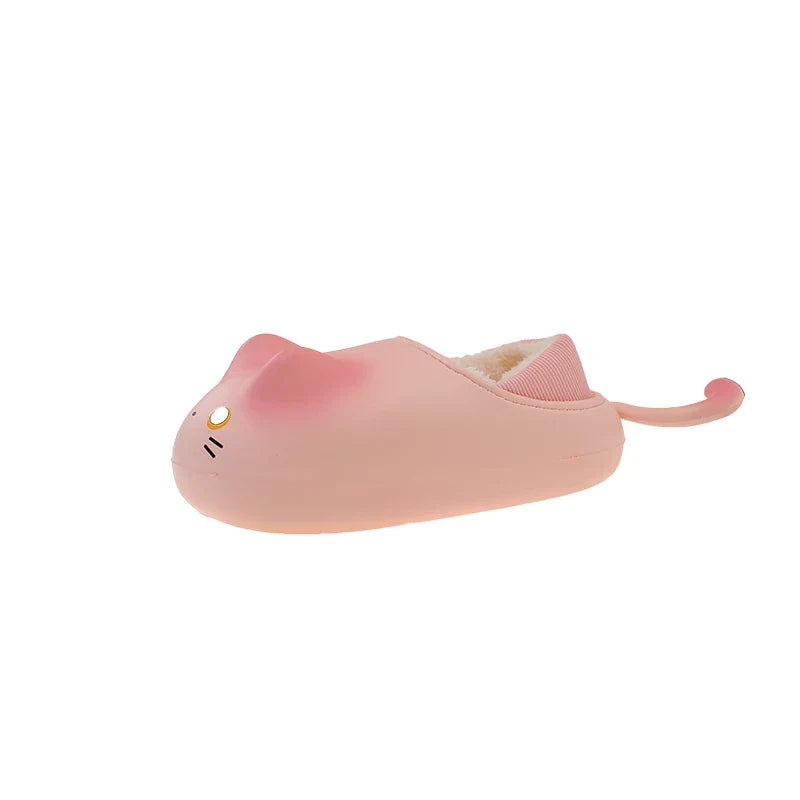 Furry Cat Home Slippers
